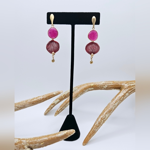⭐️ Hand made in Italy natural stone earrings - Picture 2 of 8